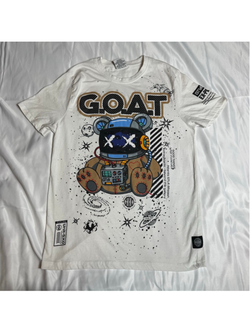 Men's GTL4 White Short Sleeve Graphic Tee S